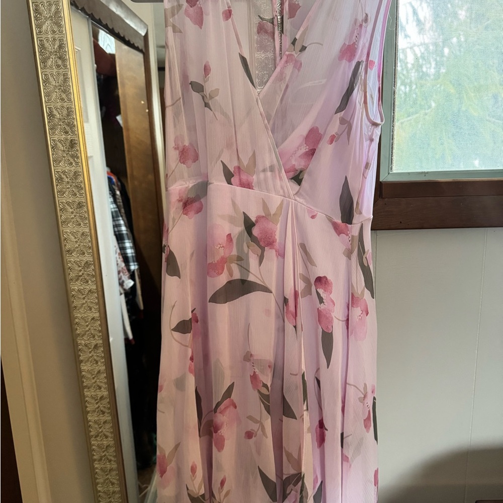 Calvin Klein Pink Floral Maxi Dress